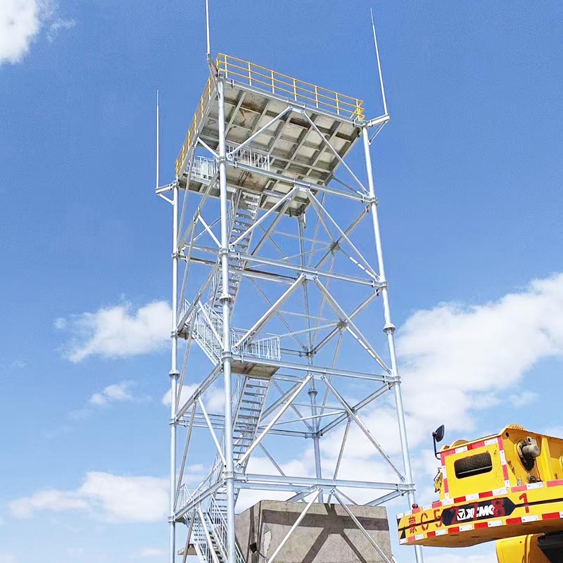 Lau zutabe altzairuzko hodiak radar transmisio dorrea